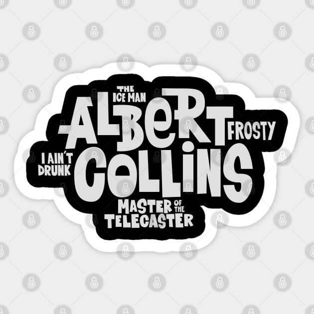 The Ice man -  Albert Collins, the Master of the Telecaster Sticker by Boogosh